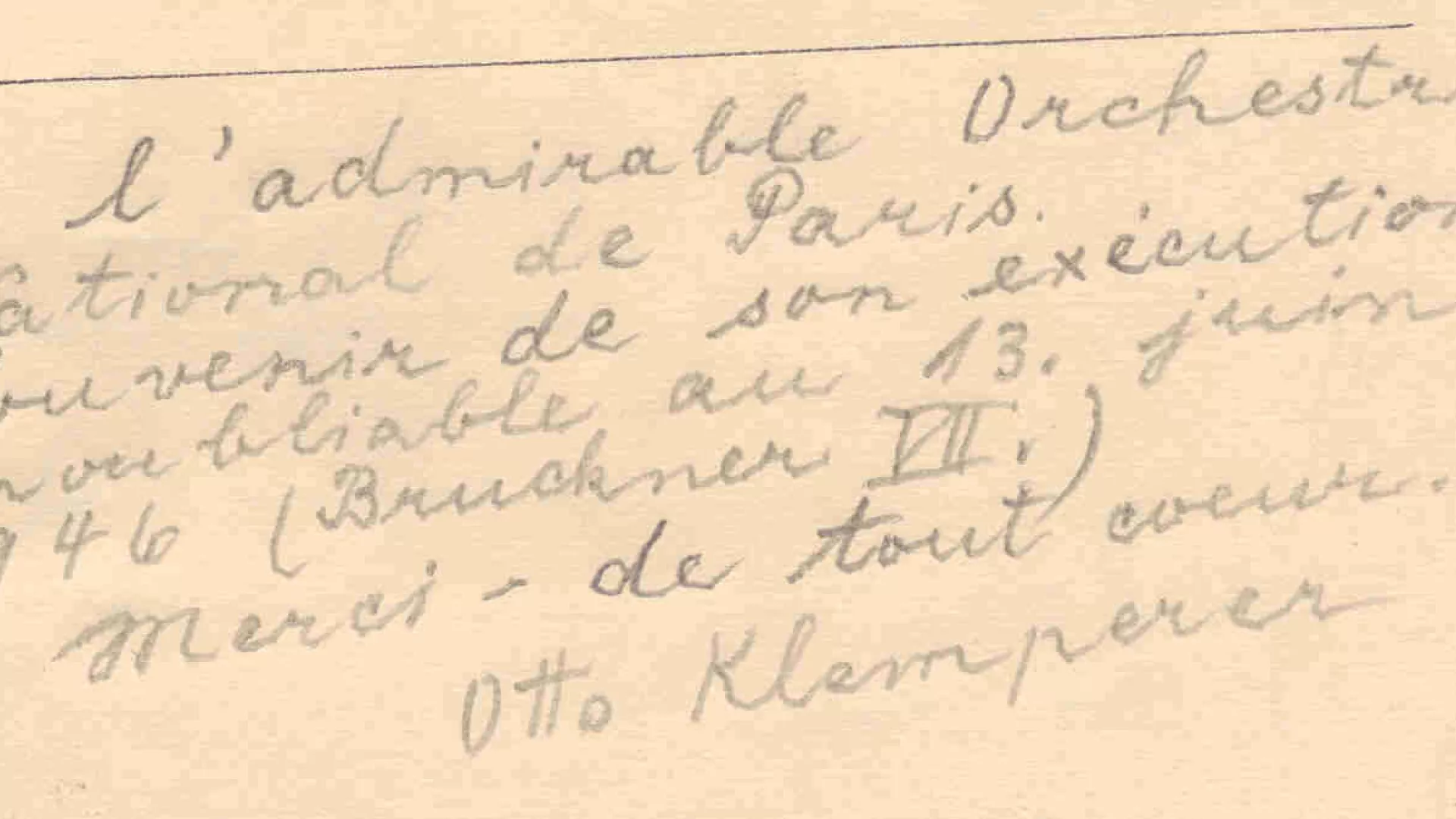 13 juin 1946 Otto Klemperer