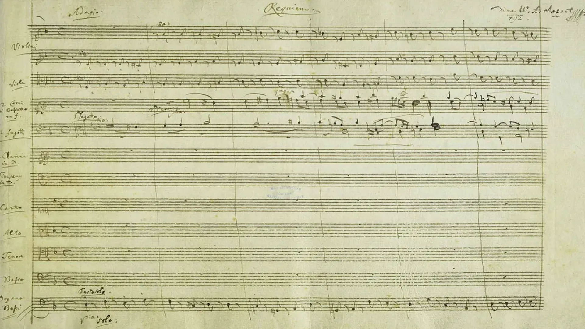 Manuscrit du Requiem de Mozart, 1791 - Wikimedia Commons